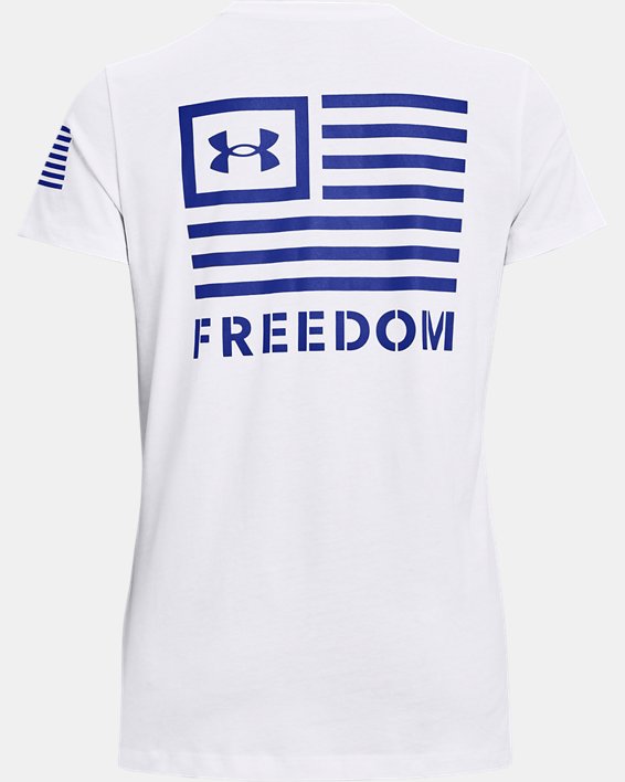 Women's UA Freedom Banner T-Shirt, White, pdpMainDesktop image number 5